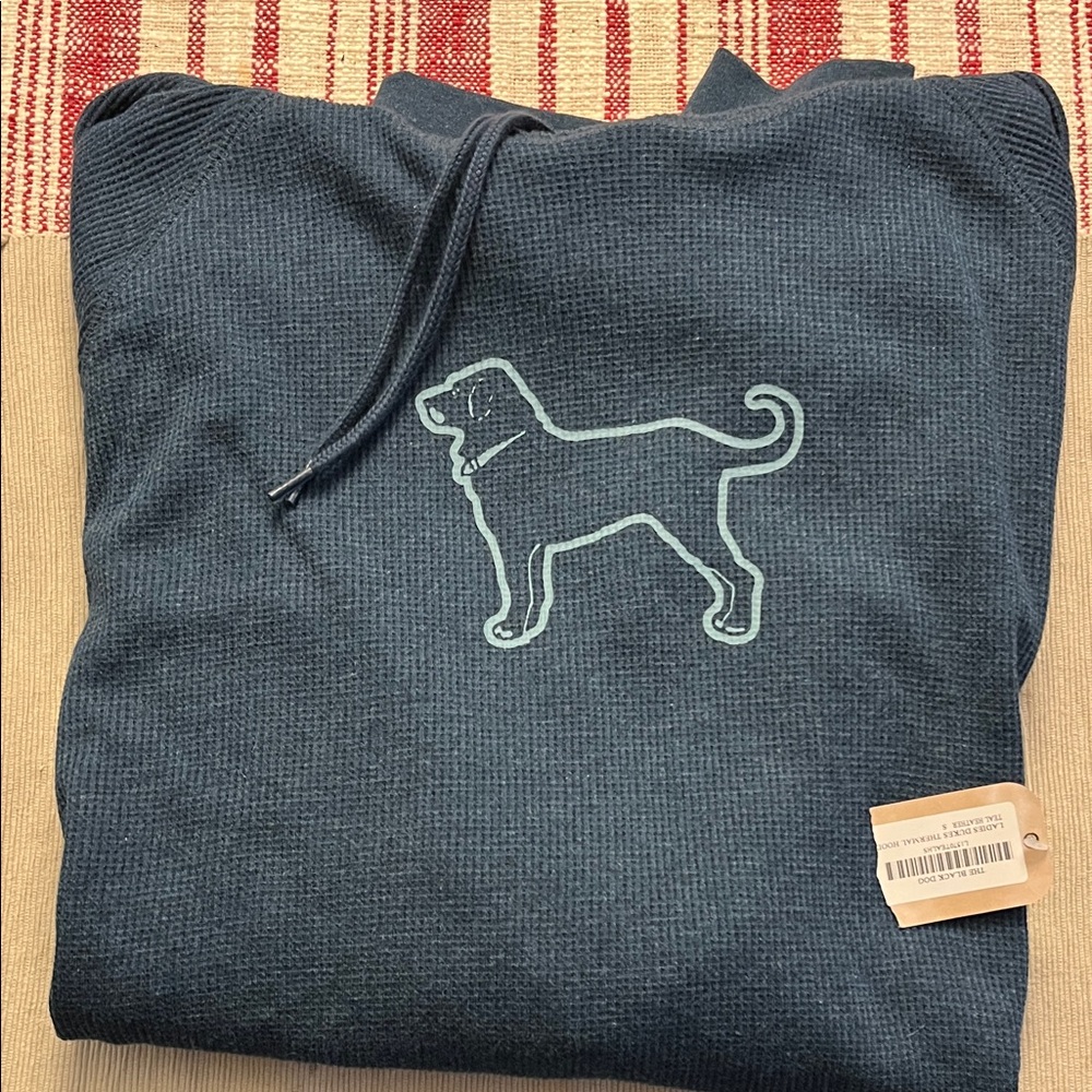 The Black Dog Navy Sweatshirt with Dog Graphic